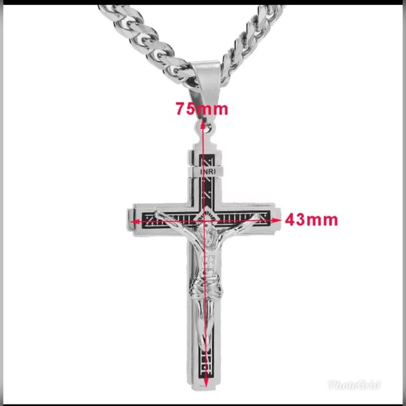 Pendant Cross Jesus Christ Crucifix Neckla… - Picture 8 of 8